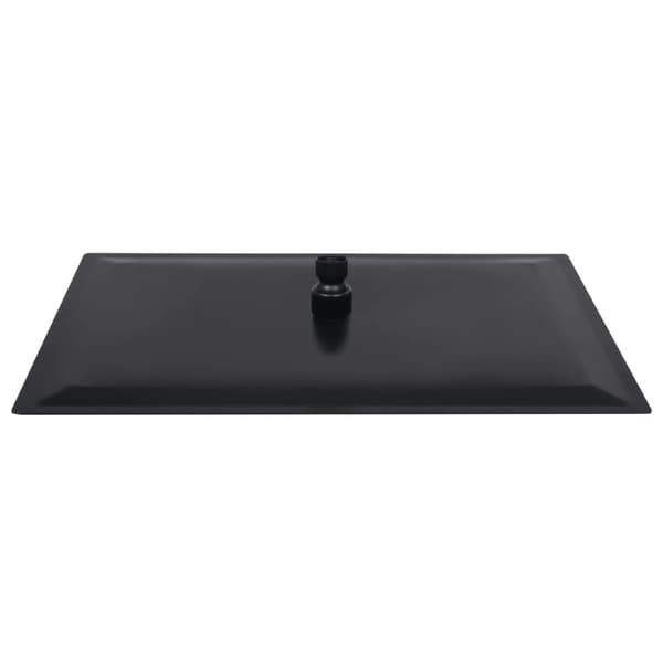 Regnbrusehoved 40x30 cm rustfrit stål rektangulær sort - Brusehoved - Brusehoveder - Home & Living