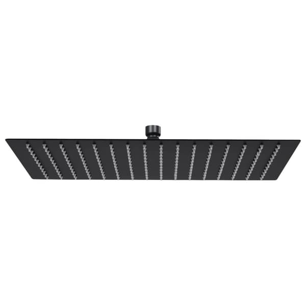 Regnbrusehoved 40x30 cm rustfrit stål rektangulær sort - Brusehoved - Brusehoveder - Home & Living