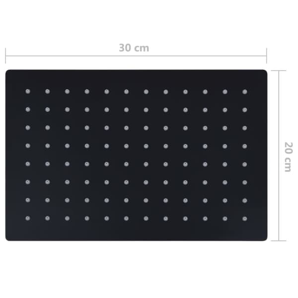 Sade suihkupää ruostumaton teräs 30x20 cm suorakaide musta - Suihkupää - Suihkupäät - Home & Living