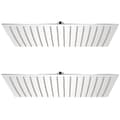 Miniatyrbillede 2 af 7: Bruserhoveder rainshower 2 stk. Rustfrit stål 30 x 40 cm - Brusehoved - Brusehoveder - Home & Living