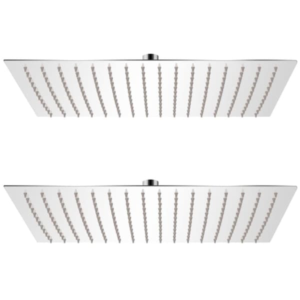 Bruserhoveder rainshower 2 stk. Rustfrit stål 30 x 40 cm - Brusehoved - Brusehoveder - Home & Living