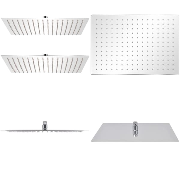 Bruserhoveder rainshower 2 stk. Rustfrit stål 30 x 40 cm - Brusehoved - Brusehoveder - Home & Living