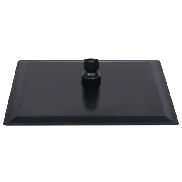 regnbrusehoved 20x20 cm rustfrit stål firkantet sort