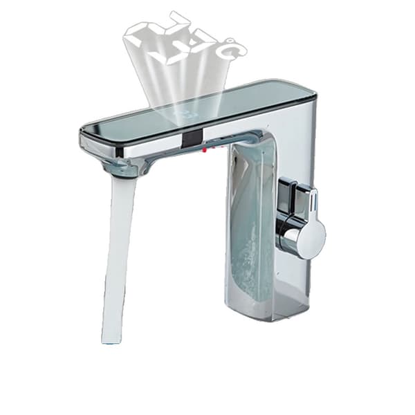 Badeværelse Vaskearmaturer, Touch Sensor Teknologi, LED Temperatur Display, Chrome