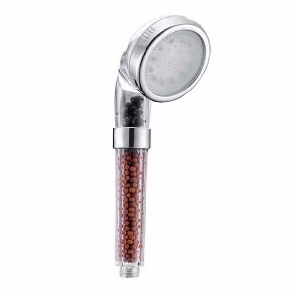 Kreativt LED-duschhuvud - automatiska negativa joner - 7 färger - kromfinish