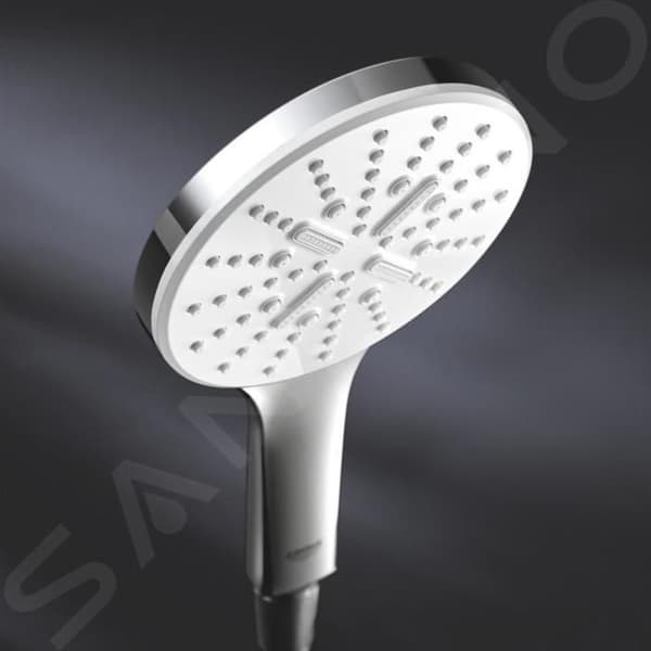 Grohe Rainshower SmartActive takduschset 130, 3 strålar, 600 mm stång och flexibel, månvit 26576LS0