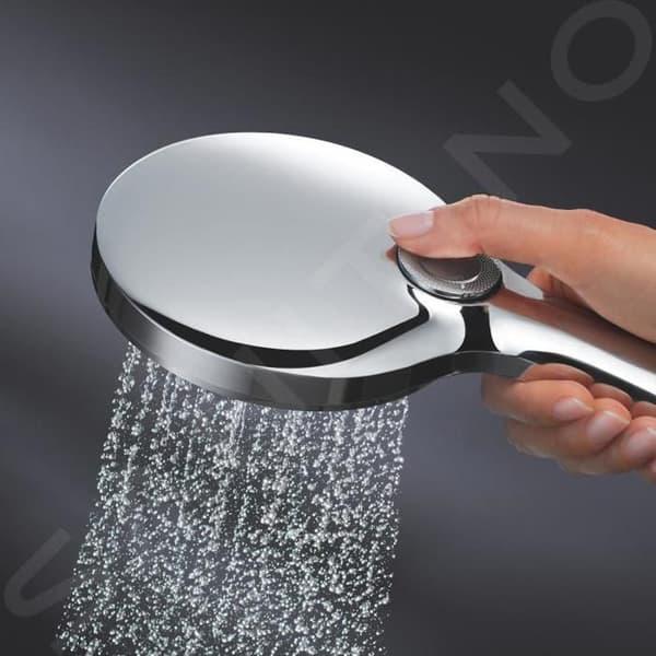 Grohe Rainshower SmartActive takduschset 130, 3 strålar, 600 mm stång och flexibel, månvit 26576LS0