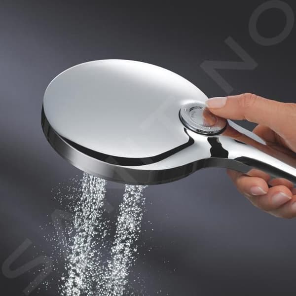 Grohe Rainshower SmartActive takduschset 130, 3 strålar, 600 mm stång och flexibel, månvit 26576LS0