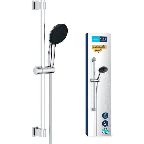 Duschset med 3-jets duschhuvud, bar och flexibel slang - GROHE Vitalio Start 110 26032001 - Enkelt val - Vattenbesparande