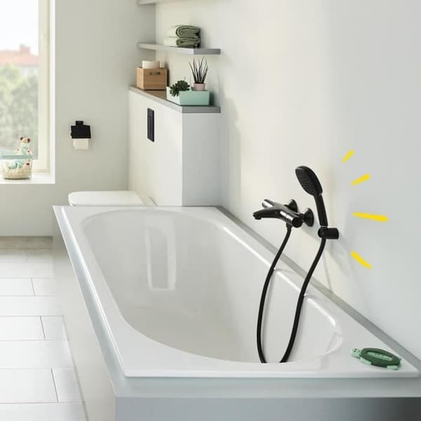 Duschset med 2-jets duschhuvud, stöd och flexibel slang - GROHE Vitalio Comfort 110 263992431 - Enkelt val - Vattenbesparande