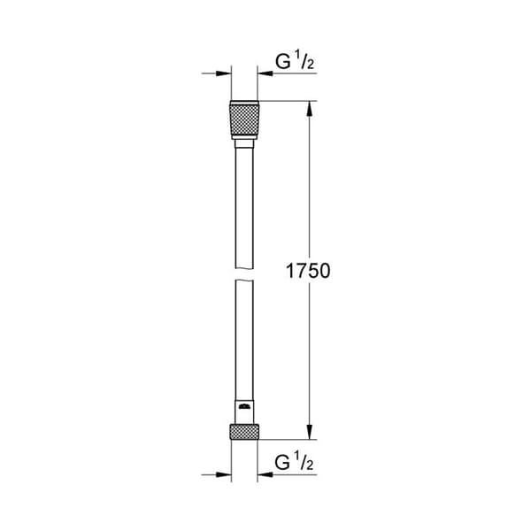 Flexibel duschslang SILVERFLEX TWISTSTOP 1,75m krom - GROHE PROFESSIONAL - 28388001