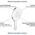 Miniatyrbild 6 av 7: 3-jet handdusch - GROHE - Vitalio SmartActive 150 - Vit sprayyta - Vattenbesparande - Krom