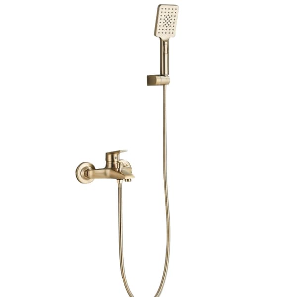 Badeværelse Bruser Sæt, Børstet Guld Finish, Keramisk Ventilkern,badeværelsessæt