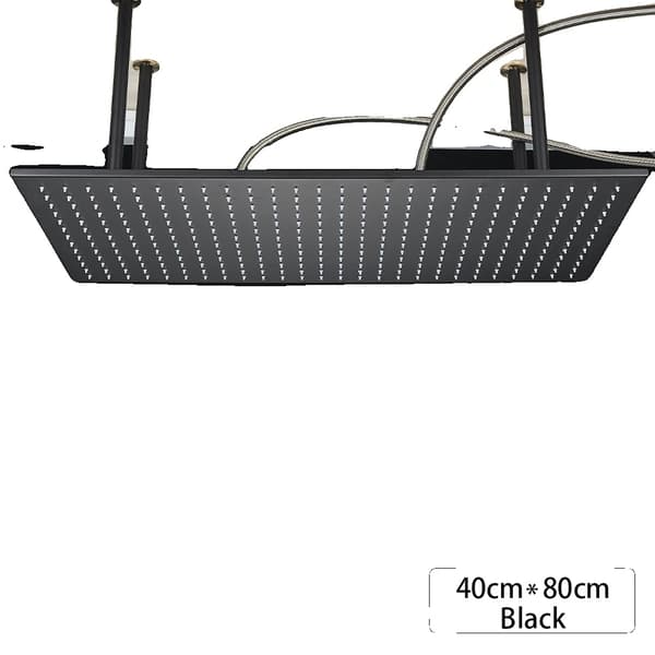 Sort Regnvejr Bruserhoved, Holdbart Messingmateriale, Loftmonteret Installation,Black-4080 Black-4080