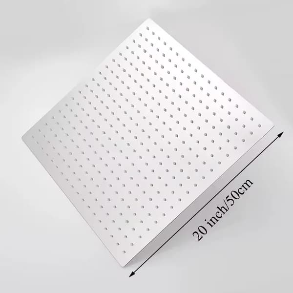 Firkantet Regnbruser, Krom Finish, 20 Tommer Størrelse,Chrome 20 tommer