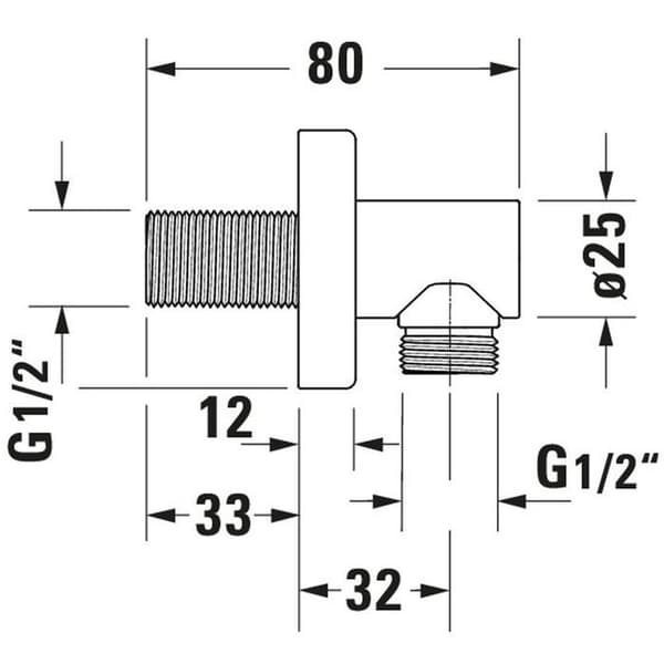 Duschslang - handduschhållare - Duravit duschmunstycke - UV0650015010
