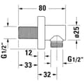 Miniatyrbild 3 av 4: Duschslang - handduschhållare - Duravit duschmunstycke - UV0650015010