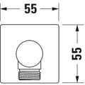 Miniatyrbild 2 av 4: Duschslang - handduschhållare - Duravit duschmunstycke - UV0650015010