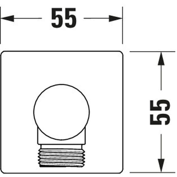 Duschslang - handduschhållare - Duravit duschmunstycke - UV0650015010