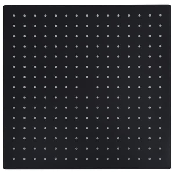 Regnduschhuvud rostfritt stål 40x40 cm fyrkantigt svart