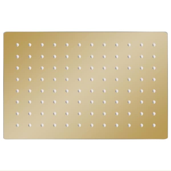 Regnduschhuvud rostfritt stål 30x20 cm rektangulärt guld
