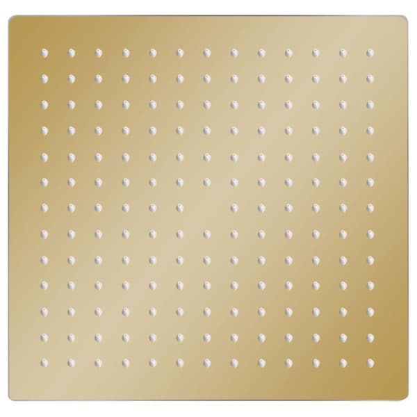 Takduschhuvud rostfritt stål 25x25 cm fyrkantigt guld