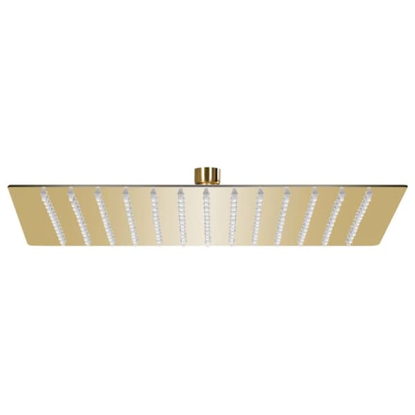 Takduschhuvud rostfritt stål 30x30 cm fyrkantigt guld