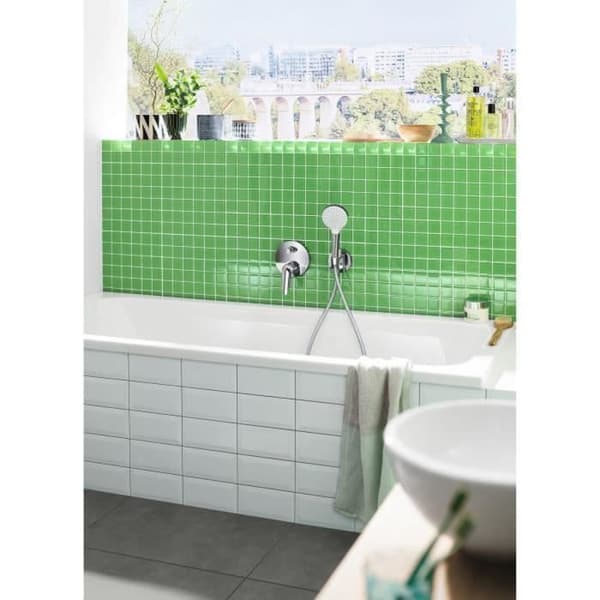 hansgrohe Porter Set Raindance Select E 120, Vägghållarset med 3-spray handdusch och 1,60 m slang Krom 26720000