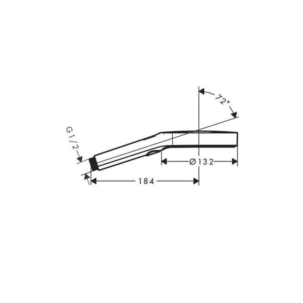 Handdusch - HANSGROHE - Rainfinity - 130 mm - 3 strålar - matt vit