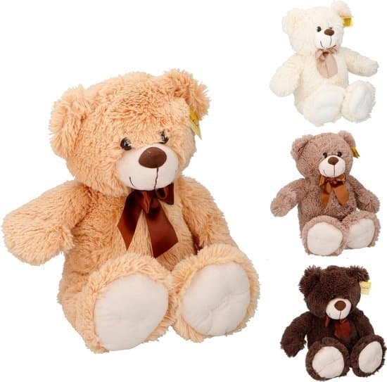 Plys Sunkid Cuddly Bear Bamse i forskellige farver