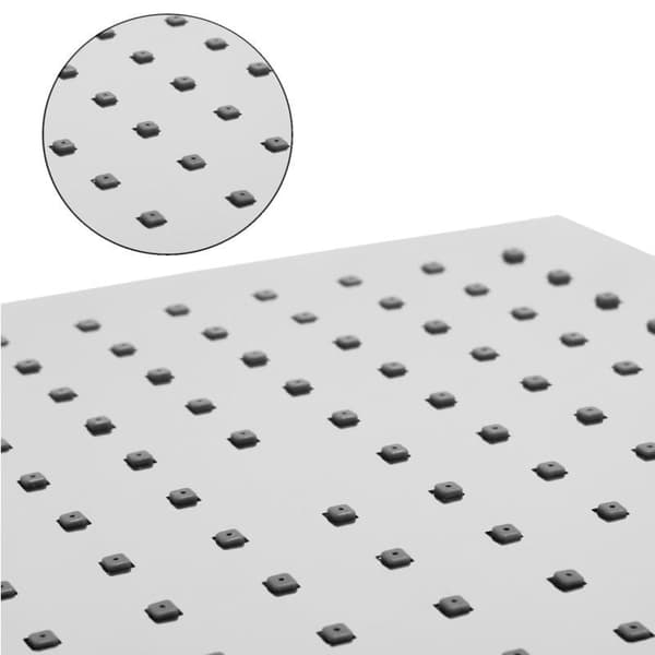 Slim 25x25cm Anti-Kalk Firkantet Brusehoved med 360° Rotation - Krom Finish