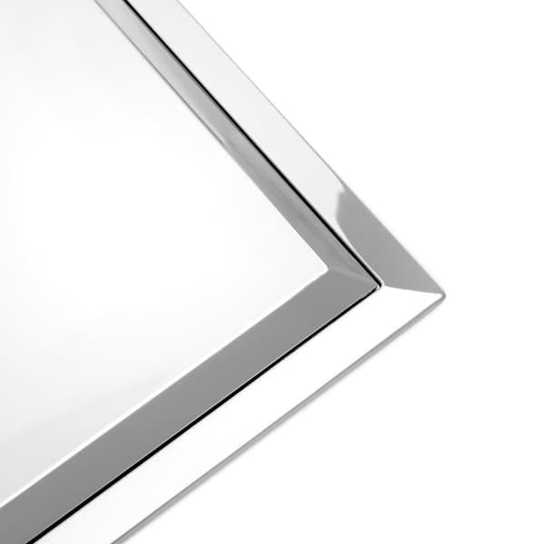 Slim 25x25cm Anti-Kalk Firkantet Brusehoved med 360° Rotation - Krom Finish