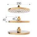 Miniatyrbillede 5 af 9: Luksus Guld Brusesæt med Anti-Kalk Teknologi & Justerbar Regndouche - Perfekt til Interiørdesign Entusiaster