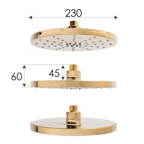 Luksus Guld Brusesæt med Anti-Kalk Teknologi & Justerbar Regndouche - Perfekt til Interiørdesign Entusiaster