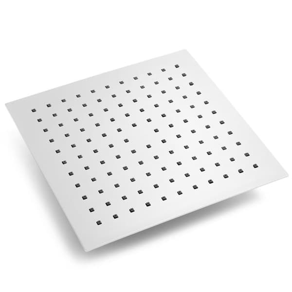 Ohut 25x25cm Kalkinestoinen Suihkupää 360° Kierrolla - Kestävä & Helppohoitoinen