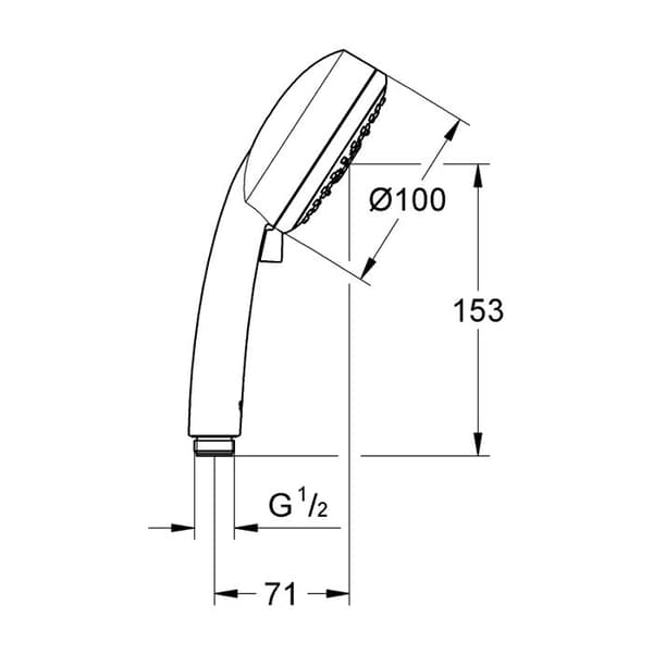 Duschatten - GROHE - Tempesta Cosmopolitan 100 - 4 strålar - Vattenbesparing - Kalkavvisande
