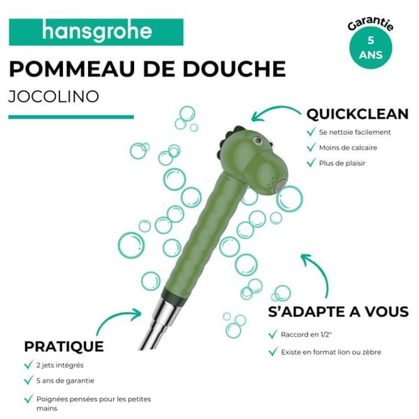 HANSGROHE Duschmunstycke 2 strålar barn Jocolino grön