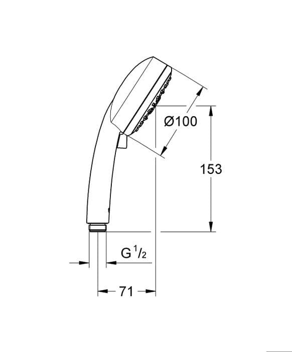 Duschatten - GROHE - Tempesta Cosmopolitan 100 - 4 strålar - Vattenbesparing - Kalkavvisande