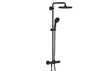 GROHE Vitalio Start System 250, Brusesystem med termostat til vægmontering, matte black