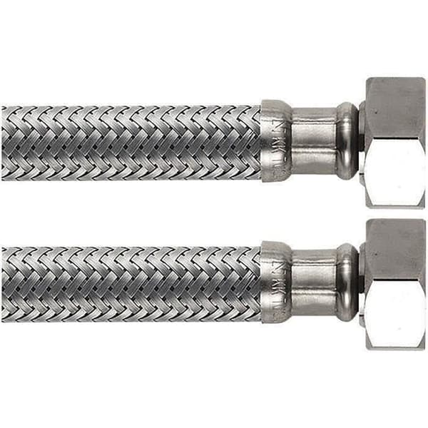 Flexibel sanitär - BOUTTE - Dubbel hona - 20x27 - 80 cm - Förnicklad mässing - Kromad