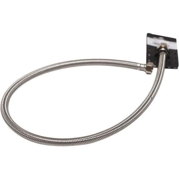 Flexibel sanitär - BOUTTE - Dubbel hona - 12x17 - 80 cm - Ribbad - Förnicklad mässing