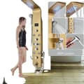 Miniatyrbillede 1 af 2: LED Bruserpanel, Kold- og Varmtvandskontrol, Moderne Design,8009 Guld