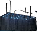 Miniatyrbild 1 av 2: LED Badrum Duschblandare, Stort Regn, Takmonterad,Matt svart LED
