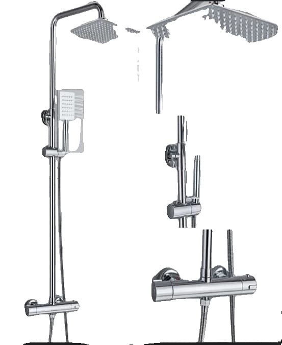 Termostatisk duschset, väggmonterad design, 38 graders temperaturkontroll,Typ C