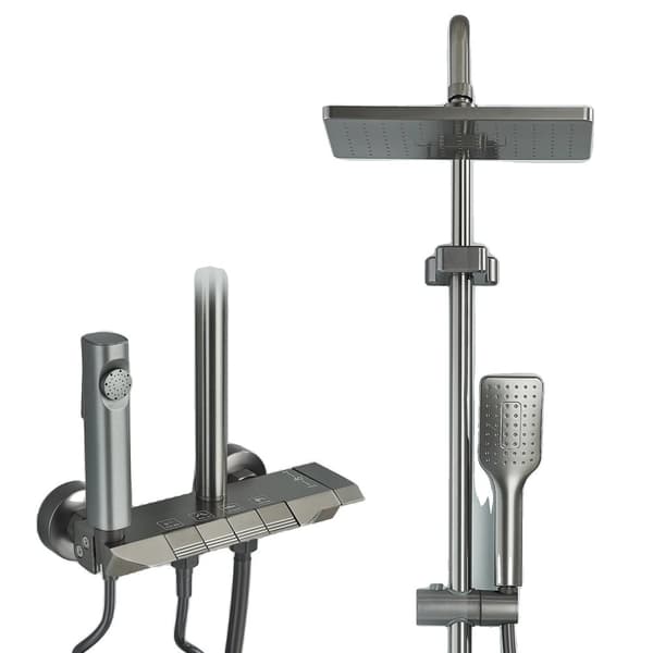 Digital brusesæt, justerbar højde, ABS-materiale brusehoved,Gun Gun C