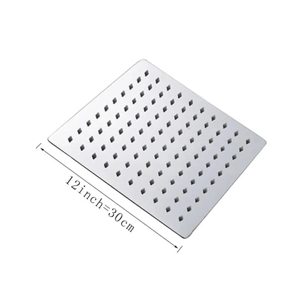 LED Regnduschhuvud, Kromfinish, 16 Tum Storlek,Krom 12 Tum