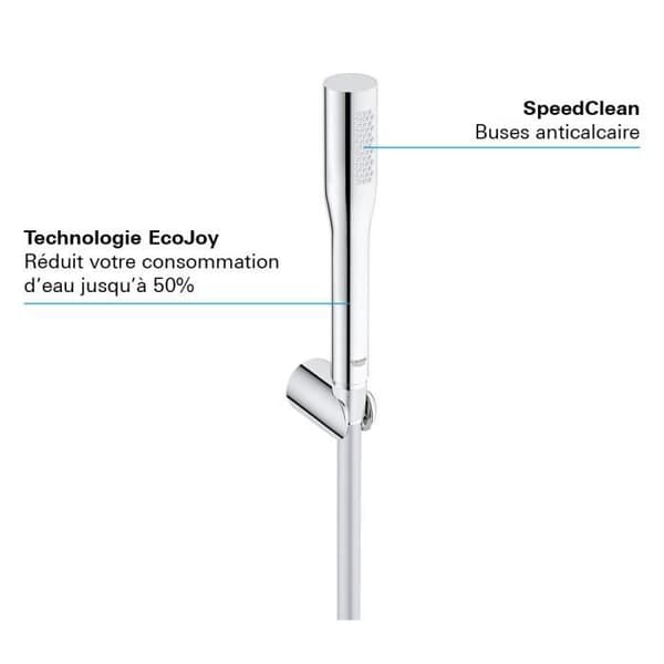 GROHE Vitalio Get Stick duschhuvud - 1 spray - anti-skållnings- och vattenbesparande teknik - krom