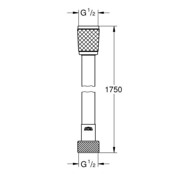 Duschtillbehör - GROHE - VitalioFlex - 175 cm - Krom - ProGrip anti-twist
