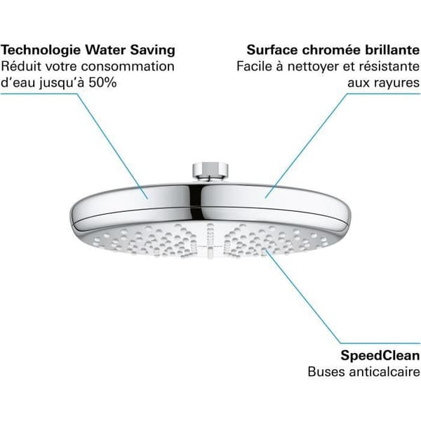 GROHE Vitalio Start 210 takdusch - enkelstråle - vattenbesparing - 1/2" gängad anslutning - 26415000