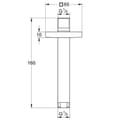 Miniatyrbild 2 av 2: Vertikal duscharm - Grohe - 27485000 - Fyrkantig rosett 142 mm - Metall - Robust och hållbar design